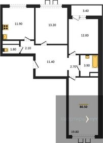 80,4 м², 3-комнатная квартира 8 580 930 ₽ - изображение 16