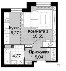 Квартира 30,7 м², студия - изображение 4