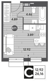 26,2 м², квартира-студия 4 999 176 ₽ - изображение 22
