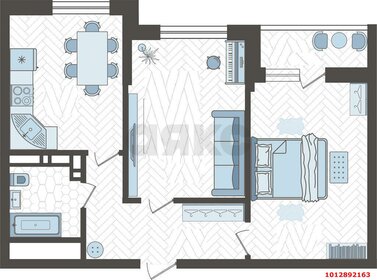 Квартира 53 м², 2-комнатная - изображение 1