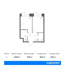 Квартира 34 м², 1-комнатные - изображение 1