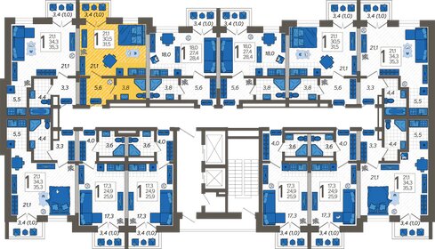 31,3 м², квартира-студия 11 424 500 ₽ - изображение 47