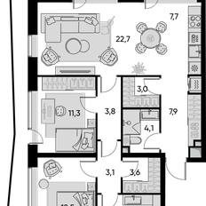 Квартира 94,1 м², 3-комнатная - изображение 2