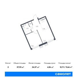 Квартира 37,9 м², 1-комнатная - изображение 1