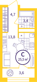 19,3 м², квартира-студия 2 400 000 ₽ - изображение 65