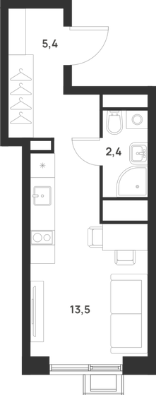 21,3 м², квартира-студия 8 581 770 ₽ - изображение 36