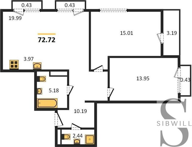 78 м², 2-комнатная квартира 14 500 000 ₽ - изображение 19