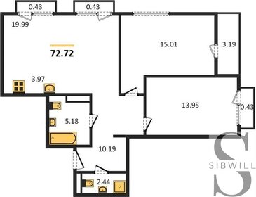 82,7 м², 3-комнатная квартира 14 700 000 ₽ - изображение 76