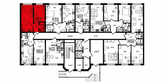 49,1 м², 1-комнатная квартира 4 500 000 ₽ - изображение 137