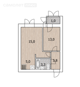39,3 м², 2-комнатная квартира 4 650 000 ₽ - изображение 26