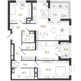 99,6 м², 3-комнатная квартира 27 950 020 ₽ - изображение 19