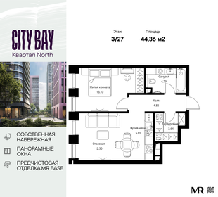 45,5 м², 1-комнатные апартаменты 13 500 000 ₽ - изображение 58