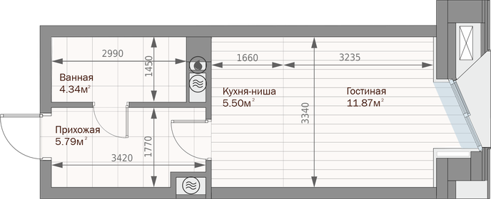 12 м², квартира-студия 2 250 000 ₽ - изображение 71