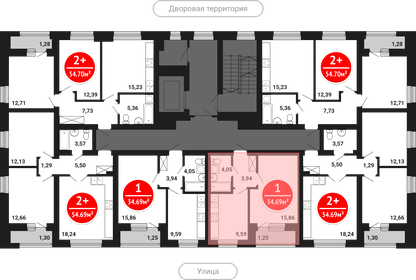 Квартира 34,7 м², 1-комнатная - изображение 2
