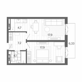 53,1 м², 2-комнатная квартира 9 164 000 ₽ - изображение 8