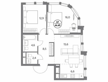 66,7 м², 2-комнатная квартира 34 017 000 ₽ - изображение 7