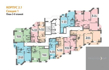 Квартира 68,5 м², 2-комнатная - изображение 2