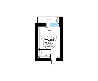 47 м², квартира-студия 6 300 000 ₽ - изображение 16