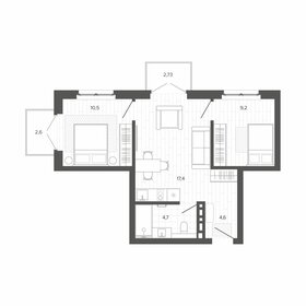 47,9 м², 3-комнатная квартира 8 534 000 ₽ - изображение 8