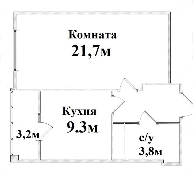 40,1 м², 1-комнатная квартира 15 000 000 ₽ - изображение 1