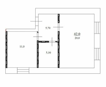 Квартира 42 м², 1-комнатная - изображение 1