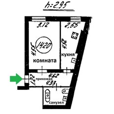 Квартира 33 м², 1-комнатная - изображение 4