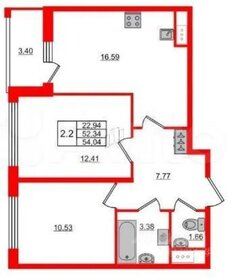 Квартира 54 м², 2-комнатная - изображение 5