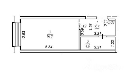 Квартира 25 м², студия - изображение 1