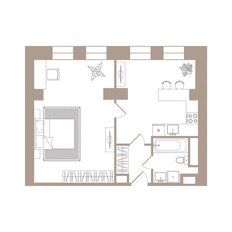 Квартира 47,4 м², 1-комнатные - изображение 2