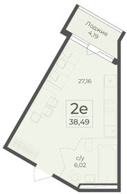 Квартира 40,6 м², 1-комнатная - изображение 1