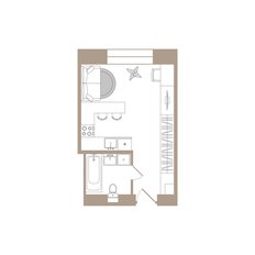 Квартира 23,5 м², студия - изображение 2