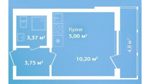 Квартира 22,3 м², студия - изображение 1