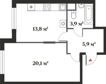 42,5 м², 1-комнатная квартира 12 172 602 ₽ - изображение 16