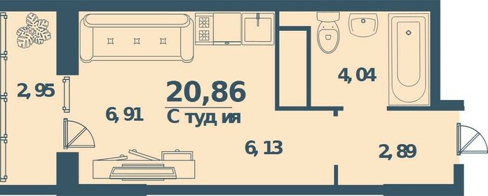 20,2 м², квартира-студия 2 250 000 ₽ - изображение 10