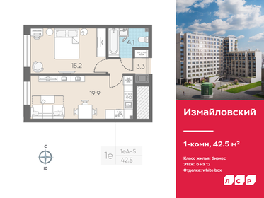 43,7 м², 1-комнатная квартира 15 450 000 ₽ - изображение 118