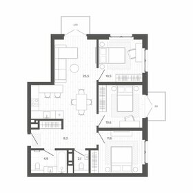 Квартира 75 м², 4-комнатная - изображение 1