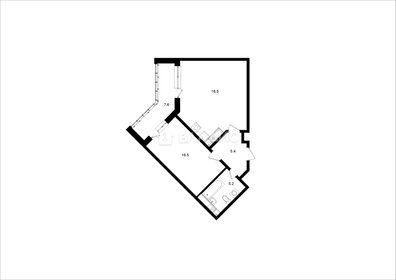 Квартира 57,3 м², 1-комнатная - изображение 1