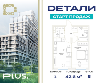 Квартира 42,6 м², 1-комнатная - изображение 1