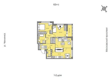 Квартира 76 м², 3-комнатная - изображение 3