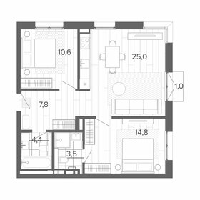 66,3 м², 3-комнатная квартира 10 297 000 ₽ - изображение 17