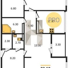 Квартира 93,1 м², 2-комнатная - изображение 1