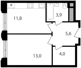 23,4 м², апартаменты-студия 8 117 460 ₽ - изображение 39