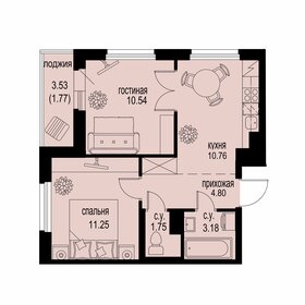 Квартира 44,1 м², 2-комнатная - изображение 1