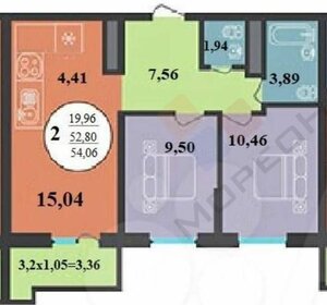 67 м², 2-комнатная квартира 14 000 000 ₽ - изображение 50