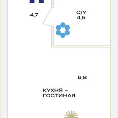 Квартира 28 м², студия - изображение 2