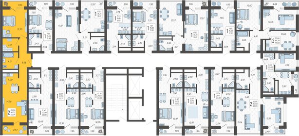 50,9 м², 2-комнатная квартира 18 596 640 ₽ - изображение 22
