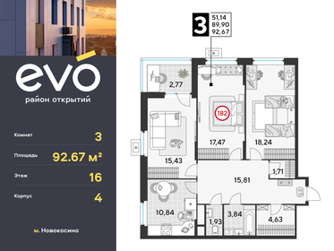 94 м², 2-комнатная квартира 21 900 000 ₽ - изображение 42