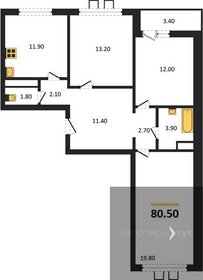 80,4 м², 3-комнатная квартира 8 580 930 ₽ - изображение 24