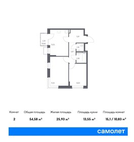 59,9 м², 2-комнатная квартира 9 342 136 ₽ - изображение 21