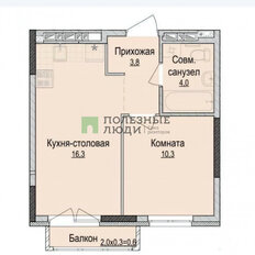 Квартира 35 м², 1-комнатная - изображение 2